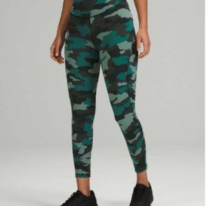 Lululemon Base Pace 25" Heritage 365 Camo Tidewater Teal